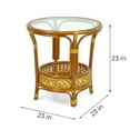 thumbnail image 5 of Java Swivel Rocking Chair Natural Handmade Rattan Wicker Set: 2 Lounge Arm Chairs with Light Brown Cushions and Coffee Table, Colonial Color, 5 of 5