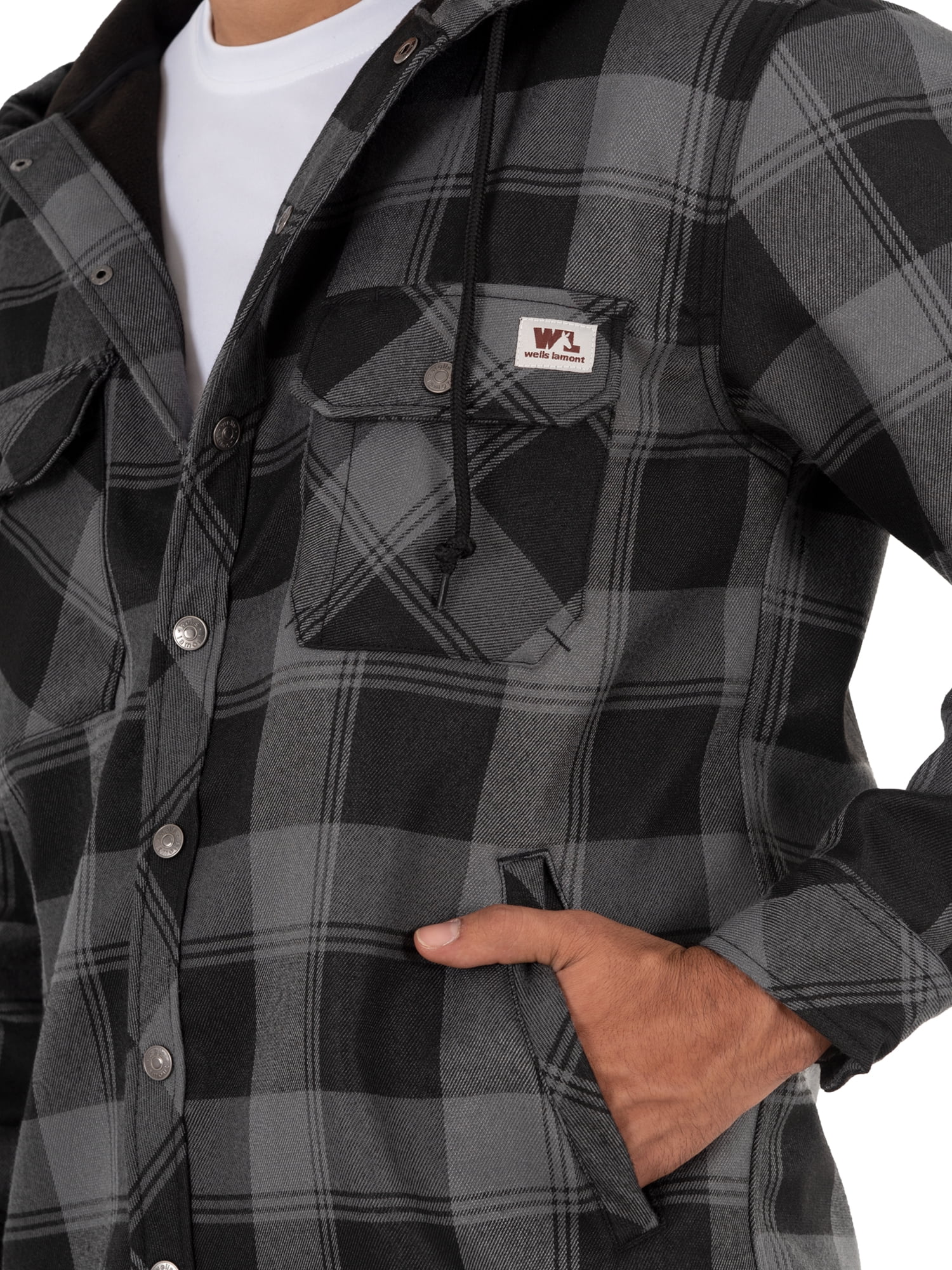 Wells Lamont Plaid Polar Fleece Lined Shirt Jacket