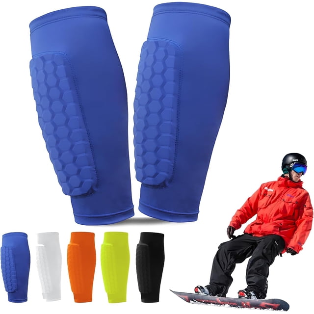 Ski Shin Guards Pads, Ski Boot Shin Protector, Shin Defender Shin Guards, Soccer Shin Guards Pads - Superior Impact Absorption, Breathable Lightweight Protective Gear for Soccer Sports