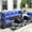 Brown + Navy, variant on IdealHouse 7-Piece PE Rattan Wicker Outdoor Patio Furniture Set - Modular Sectional Sofa with Thick Cushions & Glass Top Coffee Table - Perfect for Garden, Balcony, and Porch Relaxation