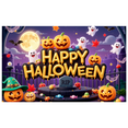 thumbnail image 1 of Pumpkin Design Halloween Banner Decorative Ghost Design Fall Theme for Party Decoration Halloween Decor Spooky Event Indoor Celebration, 1 of 5