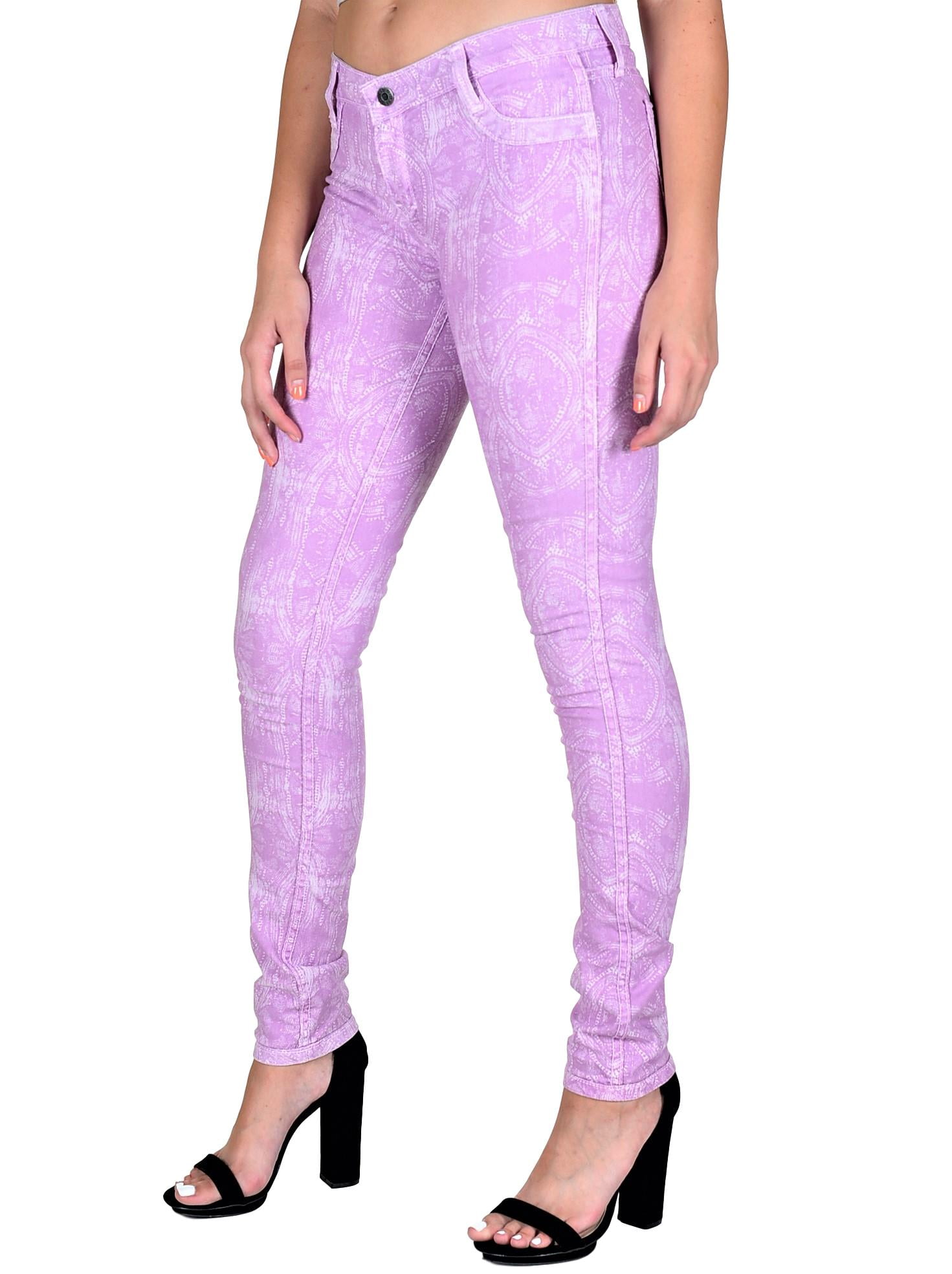 Bleulab - Bleulab Women's Reversible Detour Legging Skinny Jeans Grape Sorbet W28 - Walmart.com - Walmart.com