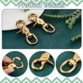 thumbnail image 4 of DIY Brass Trigger Snap Hooks 2 Pack Swivel Round Snap Clips 2.8''/7.1cm Lobster Claw Clips Pet Buckle Heavy Duty Swivel Eye Hooks for Pet Leashes Purse Strap Belting Leathercraft, 4 of 6