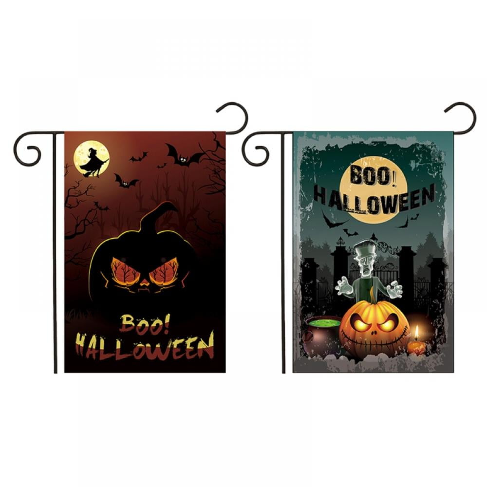 Details about   Happy Halloween Scary Pumpkin 12.5 x 18 inch Garden Flag Yard Decor 