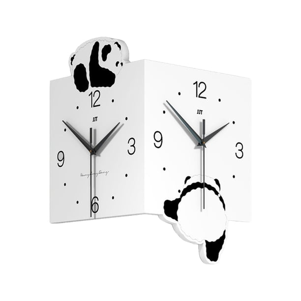 Reloj de pared con luz nocturna, fácil de leer, doble cara, versátil, fácil de instalar, decorativo, sin tic-tac, para el hogar, oficina, cocina