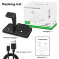 thumbnail image 5 of Charging Station for Samsung Devices, FDGAO 3 in 1 Fast Charging Stand for Galaxy S23/S22/S21/S20,Note 20/10,A54/A53/A51 & Galaxy Buds, Wireless Charger for Galaxy Watch 65 Pro/5/4/3/Active 2/1, Black, 5 of 9