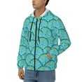 thumbnail image 3 of Kdxio Beautiful Seashells Print Men Hoodies Casual Hoodies for Men with Zip Pockets Full Zip Long Sleeve Sweatshirt Sports Hooded Jacket-XX-Large, 3 of 5