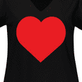 thumbnail image 4 of Inktastic Red Heart Women's Plus Size V-Neck T-Shirt, 4 of 5