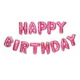 thumbnail image 1 of BIRLON 16 Inch Happy Birthday Balloons, Happy Birthday Banner, Dark Pink, 1 of 5