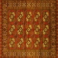 thumbnail image 1 of Ahgly Company Indoor Square Oriental Yellow Industrial Area Rugs, 8' Square, 1 of 4