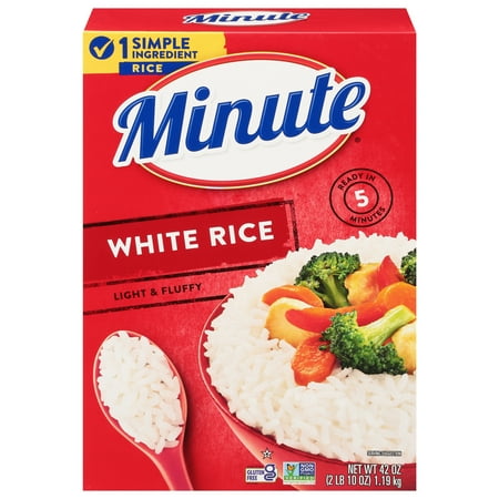Minute Instant White Rice  Light and Fluffy  Gluten Free  42 oz