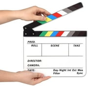 AFAITH® Professional Studio Camera Photography Video Acrylic Dry Erase Director Film Clapboard Clapperboard (9.85x11.8