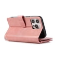 thumbnail image 3 of Compatible with iPhone 15 Pro Max Wallet Case with Credit Card Holder, Flip Folio Book PU Leather Vintage Phone Case Shockproof Multifunctional Cover Women Men for iPhone 15 Pro Max, Rosegold, 3 of 7