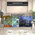 thumbnail image 2 of Red Lantern 3 ft. Short Double Sided Works of Van Gogh Canvas Folding Screen - Irises/Starry Night Over Rhone, 2 of 7