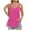 Hot Pink, variant on Summer Tank Tops for Women Eyelet Loose Casual Comfy V Neck Sleeveless Low Back Beach Vacation Tops