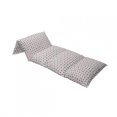 thumbnail image 4 of Skull Floor Pillow Lounger Cover, Geometric Skulls and Hearts Crosses Stitch Work Knitted Nordic Pattern Print, Nap Mat Printed Fabric Case for 5 Pillows, 88" x 27", Grey Red Coconut, by Ambesonne, 4 of 5