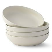 JoyJolt Mesa 4pc Stoneware Pasta Bowl set, 40oz - Linen