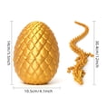 thumbnail image 5 of Dragon Egg - 3D Printed Egg with Flexible Pearly Sheen Dragon, 3D Printed Gift, Articulated Crystal Dragon Figurine Decor, Home Decor, 5 of 5