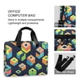 thumbnail image 4 of FORMRS 16" Laptop Bag Carrying Sleeve Case with Handle Travel Shoulder Briefcase, Green Cubes, 4 of 8