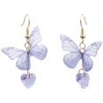thumbnail image 1 of 1 par de pendientes colgantes de mariposa, pendientes decorativos de mariposa, pendientes colgantes para mujer, 1 of 6