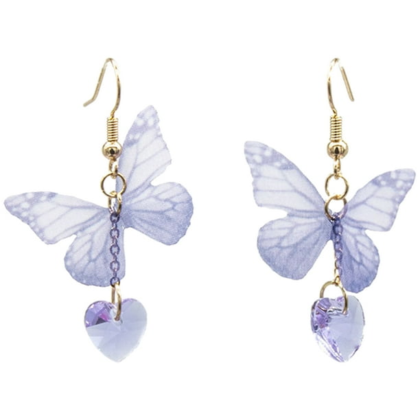 1 par de pendientes colgantes de mariposa, pendientes decorativos de mariposa, pendientes colgantes para mujer