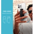 thumbnail image 5 of SURITCH Phone Grip Strap Finger Loop Holder for Back of Phone, 2-in-1 Soft Silicone Gripper Kickstand for iPhone Samsung and Most Cell Phone Cases, Long, Black, 5 of 12