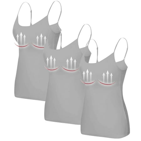 Nokdvo 3PC Yoga Racerback Tank Top for Women with Built in Bra Women s Padded Sports Bra Fitness Workout Running Shirts M