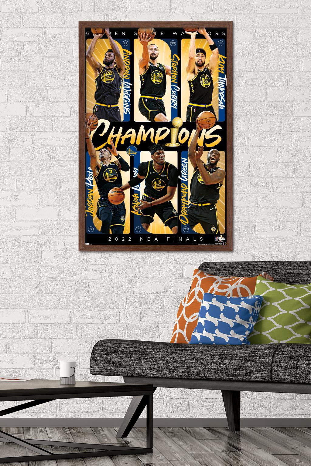NBA Golden State Warriors - 2022 Commemorative NBA Finals Champions Wall Poster, 22.375" x 34" Framed
