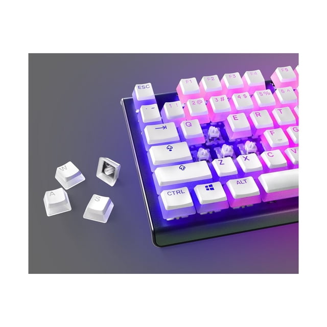 SteelSeries PRISMCAPS - Keycap set - US English - white - for Apex 5, 7, 7 TKL, 7 TKL Ghost, Pro, Pro TKL
