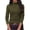 Army Green, variant on Women's Fall Mock Neck Long Sleeve Shirts | Soft Stretchy Knit,Geometric Seam Stitching,Slim Fitted Basic Tees,Thermal Casual Wear,Daily Work Layering Winter Tunic Top