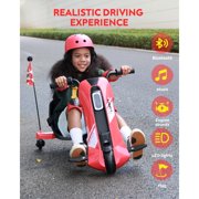 ORFELD 24V Electric Go Kart for Big Kids, High-Power Battery Ride On Toy with Safety Belt, Drift Cart Gift for Boys & Girls,Red