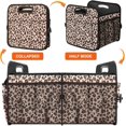 thumbnail image 2 of SUMMIT-Trunk Organizer, Collapsible Trunk Organizers and Storage, Car Accessories for Women and Men, Multi-Compartment Trunk Storage Organizer for SUV, Car, Mini-Van, Leopard Print, 2 of 18
