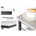 thumbnail image 3 of JJS Side End C Table with Magazine Holder for Sofa Couch Table Snack Table Cement/Black, 3 of 5