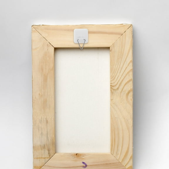 IDEANATEGRATE 30Pcs Adhesive Picture Hangers White Plastic And Metal For Home Organization