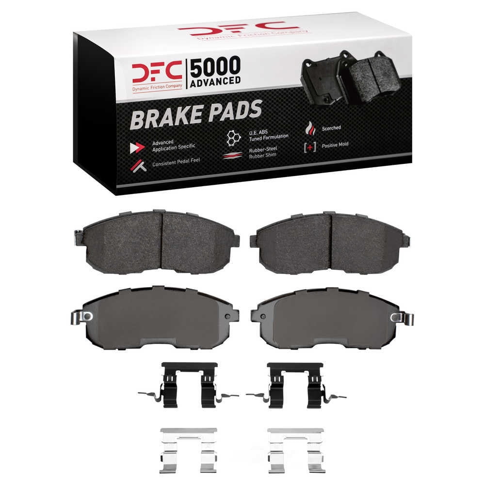 Dynamic Friction Company 1551-0815-11 DFC 5000 Advanced Brake Pads - Ceramic and Hardware Kit - OE