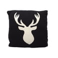 thumbnail image 1 of Christmas Theme Collection - Reindeer Black White Accent Pillow, 1 of 1