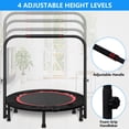 thumbnail image 3 of HONGGE 40" Fitness Mini Trampoline, Exercise Rebounder Foldable with Adjustable Handle Max Load 450lbs, 3 of 9