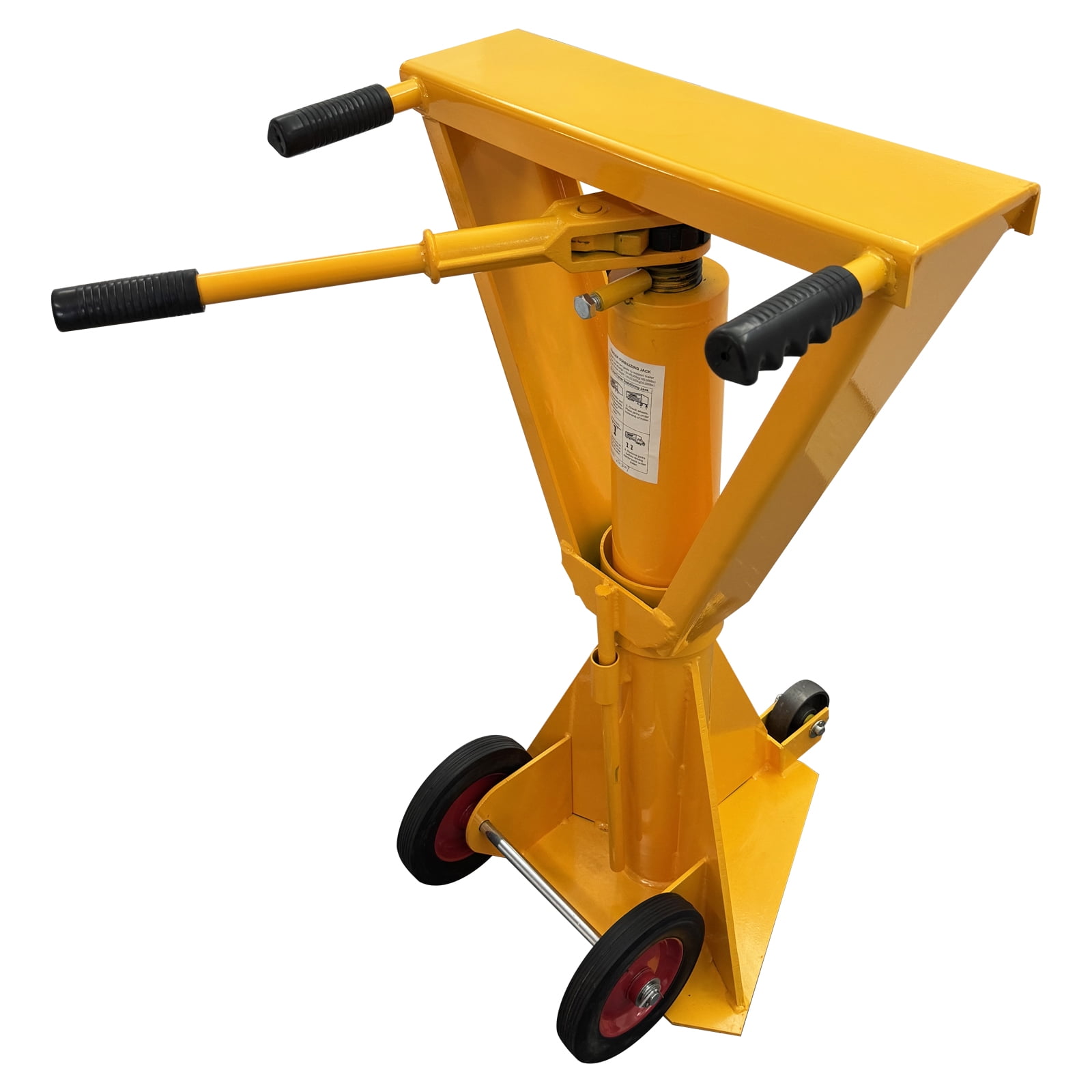 Portable Standard Duty Trailer Stabilizing Jack Stand with Wheels 50000 Lb Lifting Capacity 39.5-51inch Adjustment Height