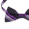 thumbnail image 4 of 1 pieza de vestidos formales para hombre, decoración de cuello, pajaritas y corbatas pre-atadas Tiras moradas Hugo Corbatas Bowtie para hombre, 4 of 7