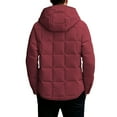 thumbnail image 4 of gbyLJF Men's Lightweight Puffer Jacket Solid Color Full Zip Hooded Down Coats Winter Long Sleeve Warm Cardigan with Pockets, 4 of 9