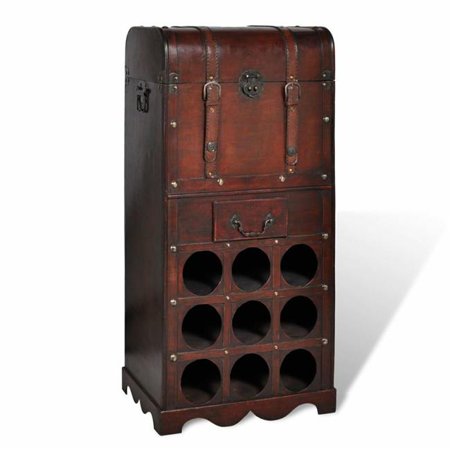 OnlineGymShop CB23682 10.6 x 6.7 x 3.1 in. in. Wooden Wine Rack with Storage  Wine Red
