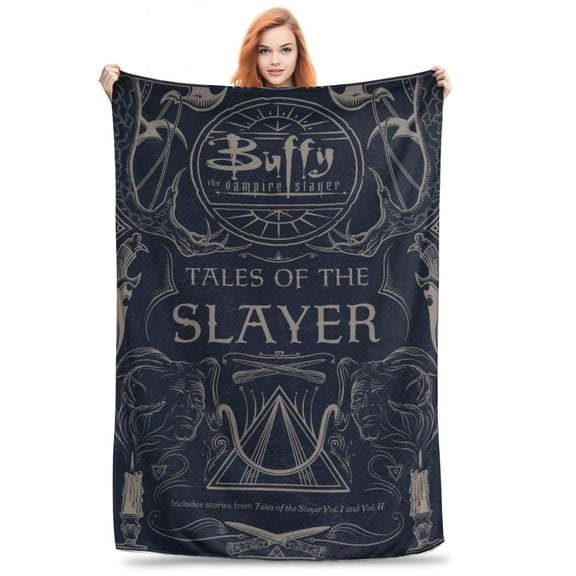 Buffy the Vampire Slayer Plush Blanket - Ultra-Soft Micro Fleece, All-Season Cozy Throw, Digital Print Buffyverse Design for Home, Office, Sofa, Bed