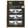 thumbnail image 1 of 3 pares de pestañas postizas densas tridimensionales, pestañas postizas gruesas y rizadas, herramienta de maquillaje para ojos (E05), 1 of 8