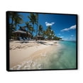 thumbnail image 2 of Designart "Coastal Haven in Pristine Blue II" Coastal Framed Wall Art - Coastal Blue Coastal Beach Entryway Framed Wall Art, 2 of 6