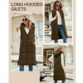 thumbnail image 4 of RQYYD Long Womens Puffer Vest Winter Sleeveless Puffy Jacket with Hood Warm Quilted Vest for Women, 4 of 6
