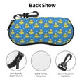 thumbnail image 3 of KLL Cute Yellow Rubber Ducks Print Eyeglass Case for Men & Women's Classy Travel Eyewear Holder Case Zipper Eyeglasses Case With Hook, 3 of 6