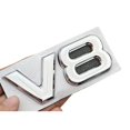 thumbnail image 1 of ZWP Metal Matte Black Chrome V8 Logo Car Rear Trunk Sticker Emblem Badge Auto Self-Adhesive Decals Accessories, 1 of 3