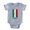 Heather Grey, variant on CafePress - FL ITALY_Sigg - Cute Infant Baby Football Bodysuit