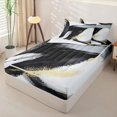 thumbnail image 2 of Homewish Black Golden Watercolor Zipper Queen Comforter Set with Fitted Sheet and 2 Pillowcases,Abstract Modern Zipper Bedding Set,Black Reversible,4pcs, 2 of 8