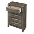 thumbnail image 4 of Maklaine Contemporary Engineered Wood 5 Drawer Chest in Gray, 4 of 5